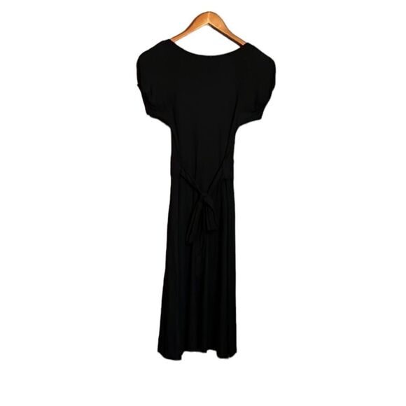 NWT! Halogen black midi dress with tie waist‎ - Picture 8 of 10